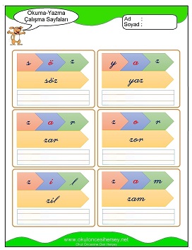 z sesi Çalışma Sayfaları